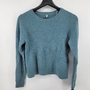 Margaret O'Leary Women's Teal CASHMERE Crewneck Sweater Size Small